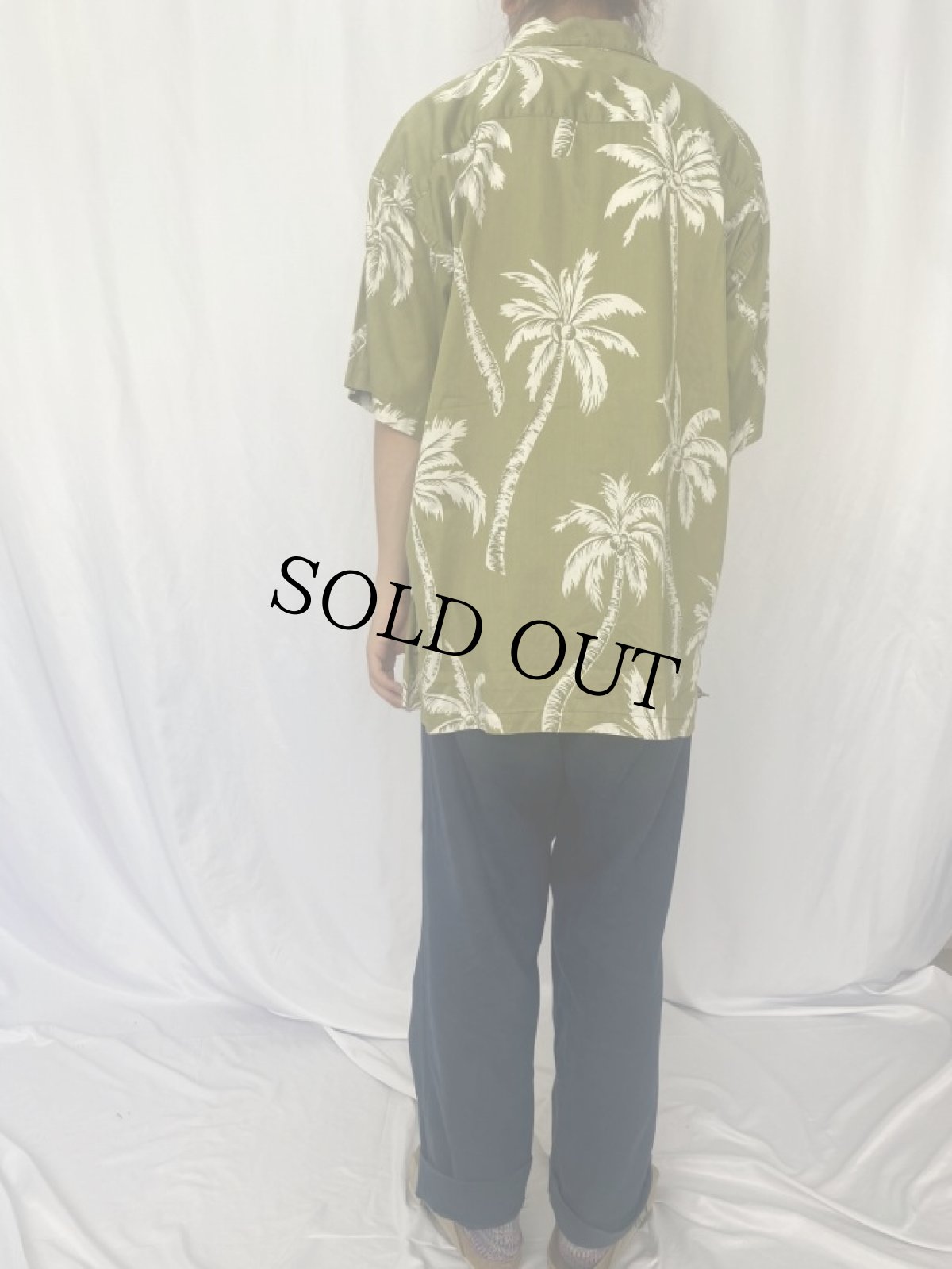 画像4: Patagonia Pataloha ヤシの木柄 コットンアロハシャツ XL (4)