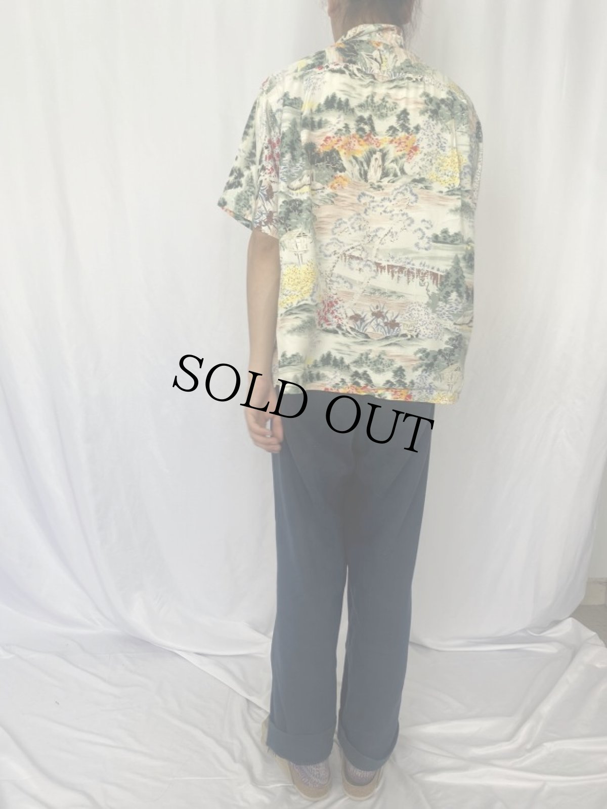 画像4: 60's PENNEY'S JAPAN製 レーヨンアロハシャツ (4)