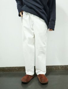 画像3: J.O.B.b CLOTHING CO. ロゴ刺繍 ホワイトデニムペインターパンツ W32 (3)