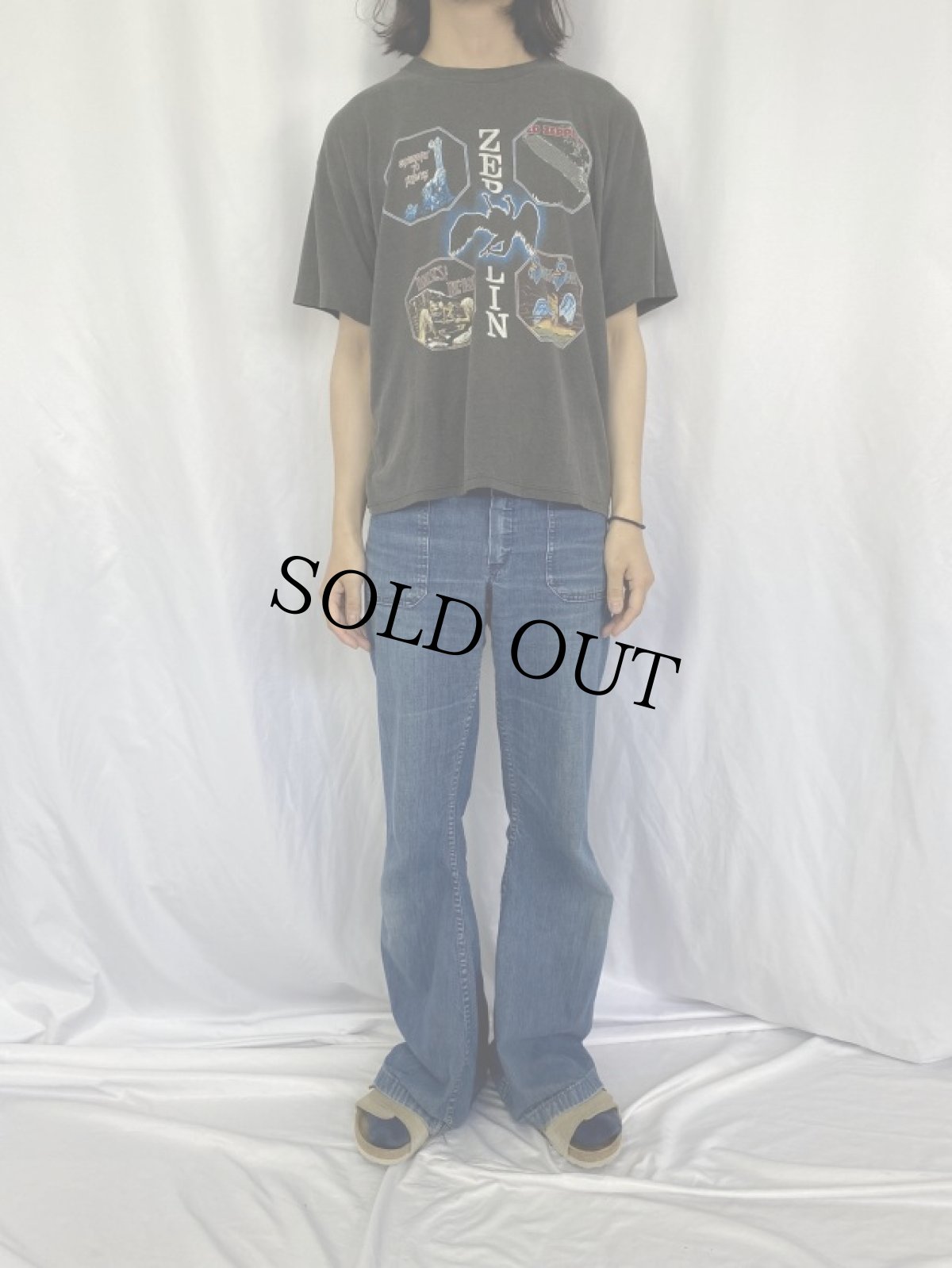 画像2: 90's Led Zeppelin USA製 ロックバンドTシャツ XL (2)