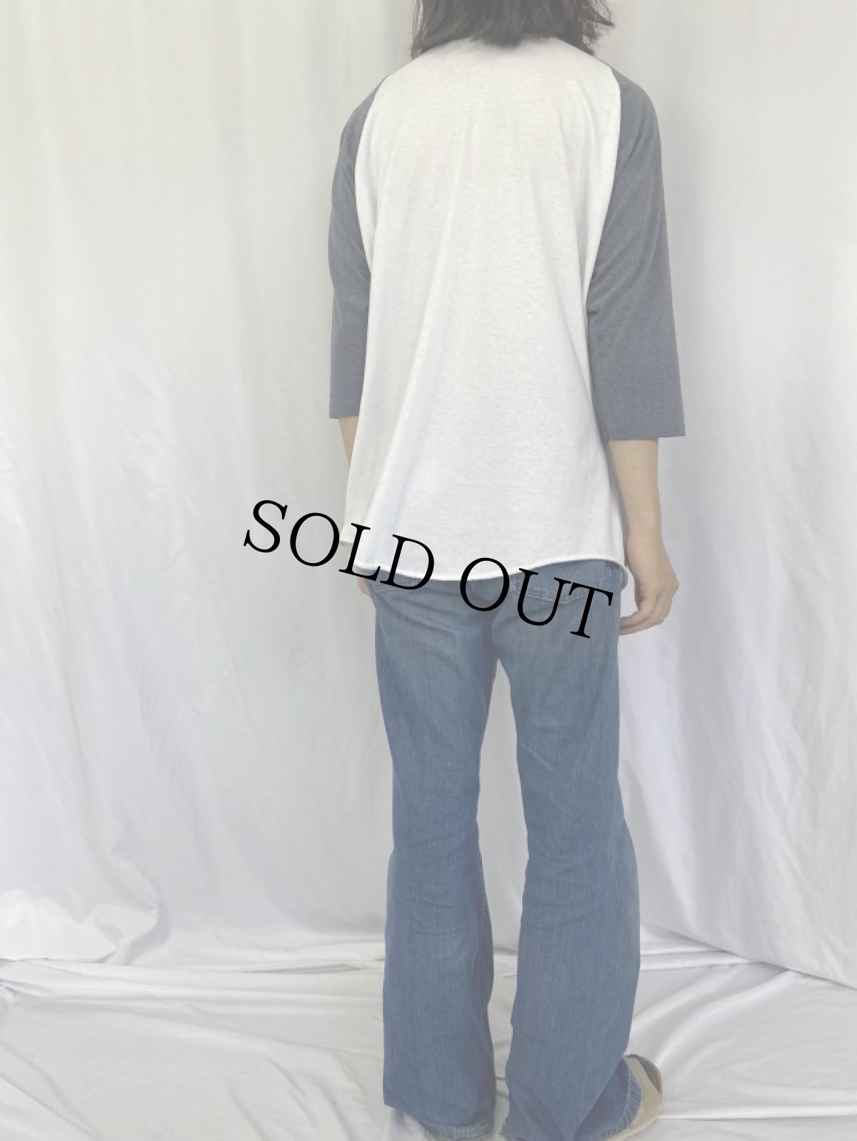 画像4: 90's GRATEFUL DEAD ロックバンド プリント七分袖ラグランTシャツ XL (4)