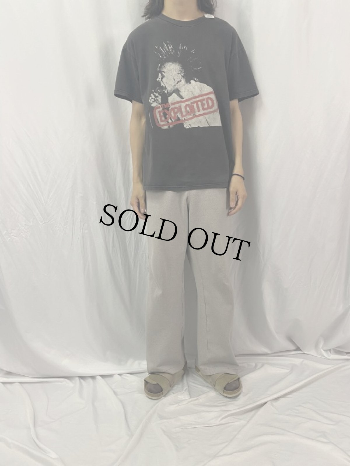 画像2: 90's〜 THE EXPLOTED パンクロックバンドTシャツ L (2)