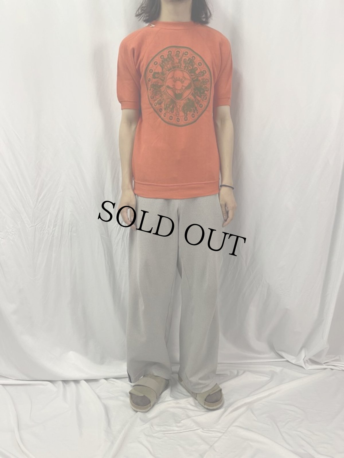 画像2: 70's RECORD FACTORY レコードレーベル 半袖スウェット M DEADSTOCK (2)