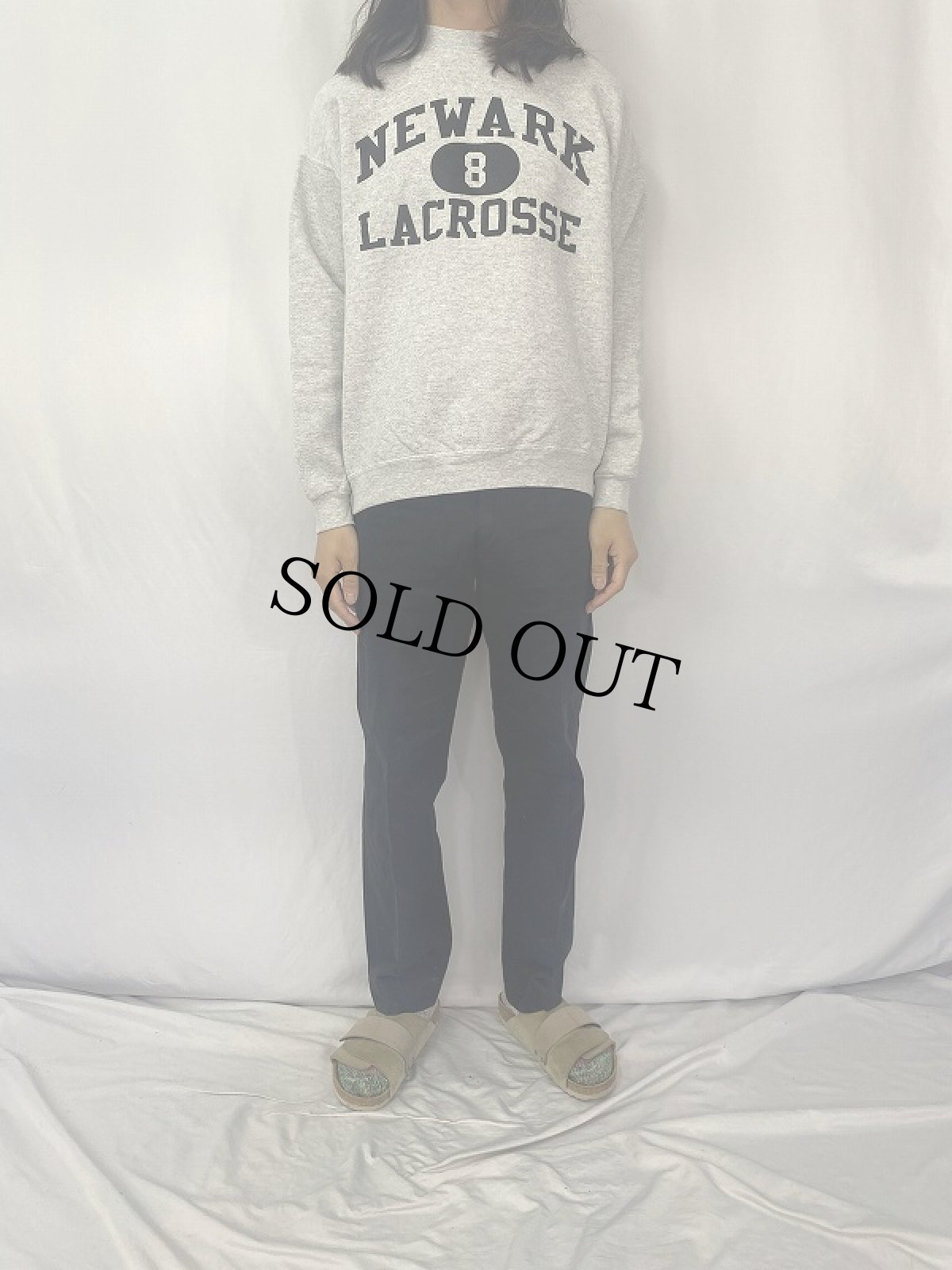 画像2: 90's Lee "NEWARK LACROSSE" プリントスウェット M (2)