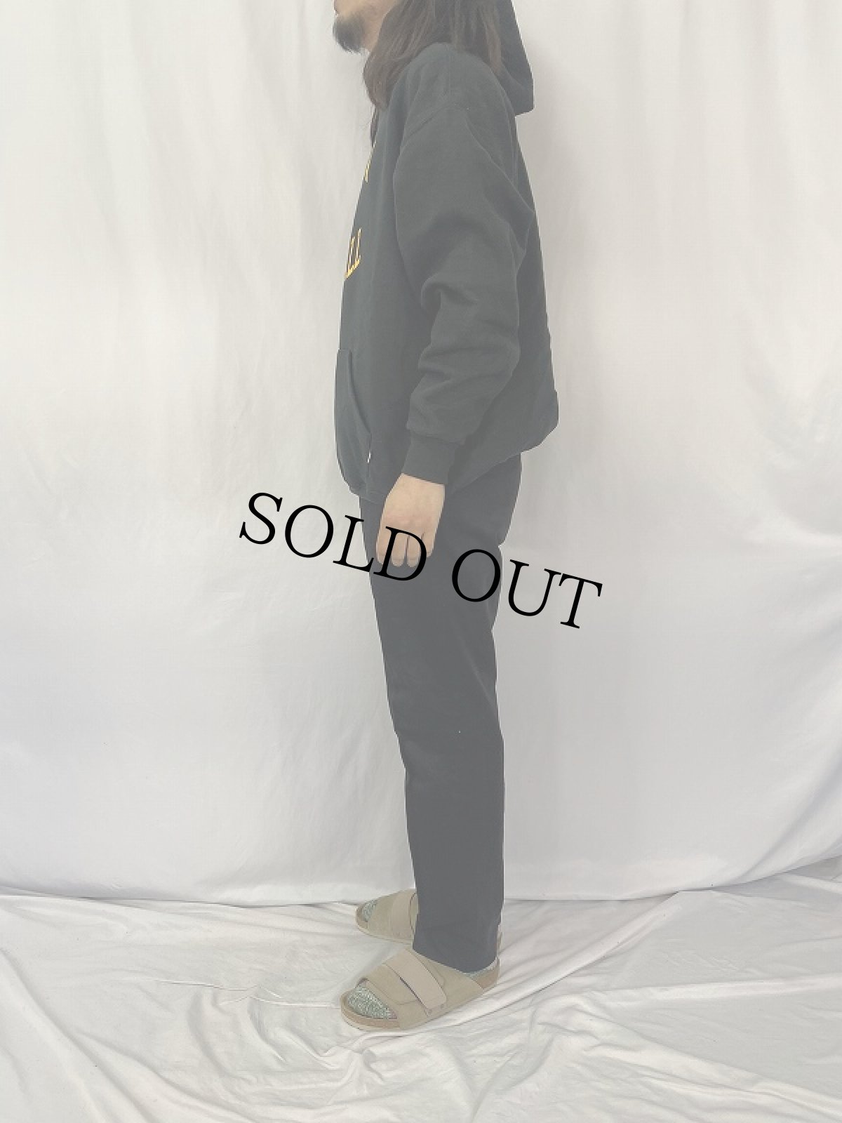 画像3: 90's RUSSEL ATHELETIC USA製 "HAVEN BASKETBALL" プリントスウェットフーディ XXL BALCK (3)