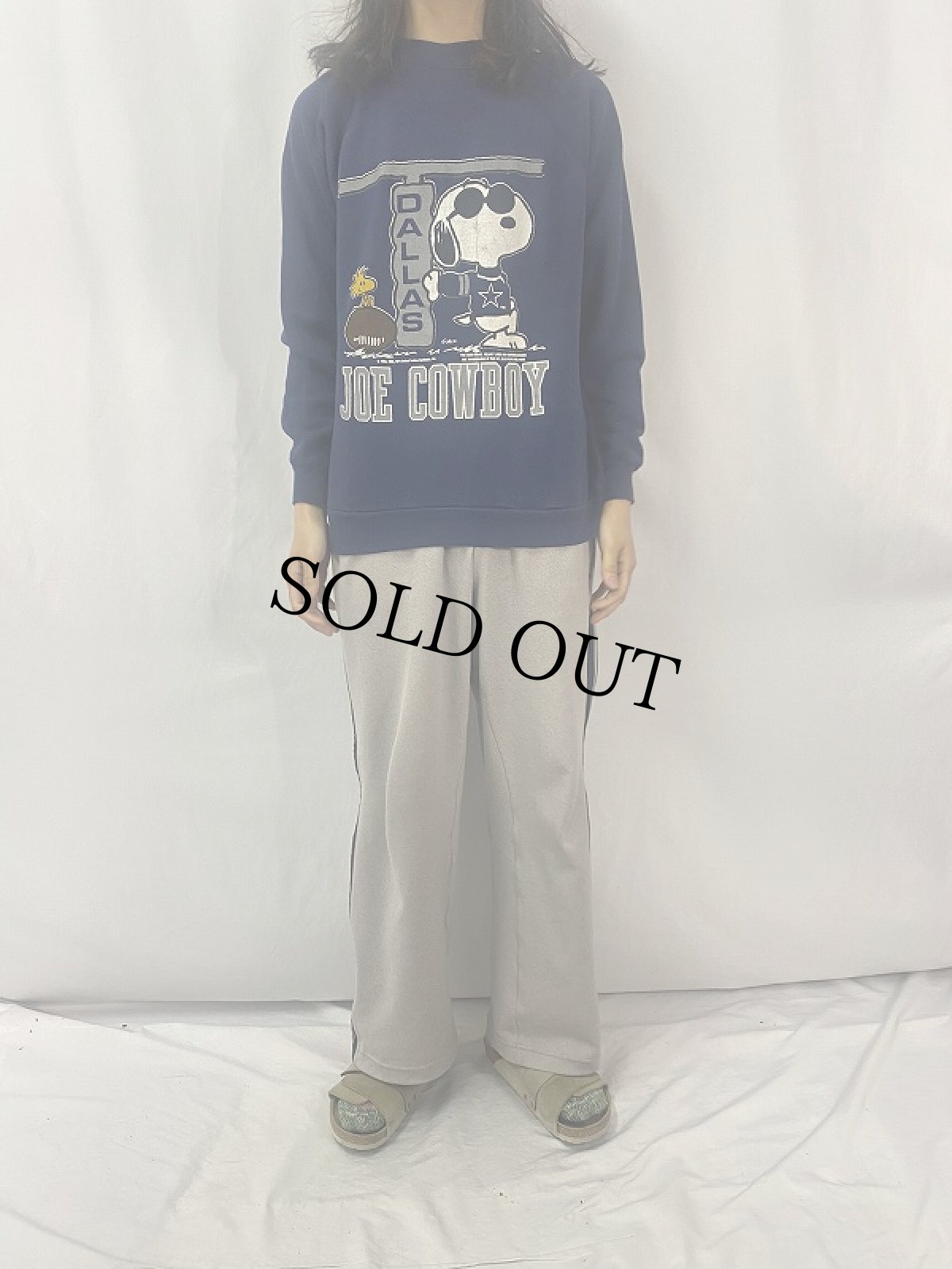 画像2: 70〜80's SNOOPY USA製 "DALLAS JOE COWBOY" プリントスウェット XL (2)