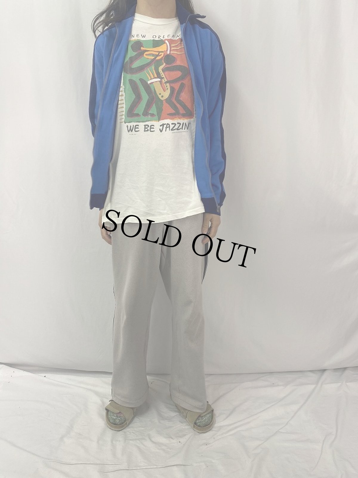 画像2: 70〜80's ラインデザイン ジップジャージ  (2)