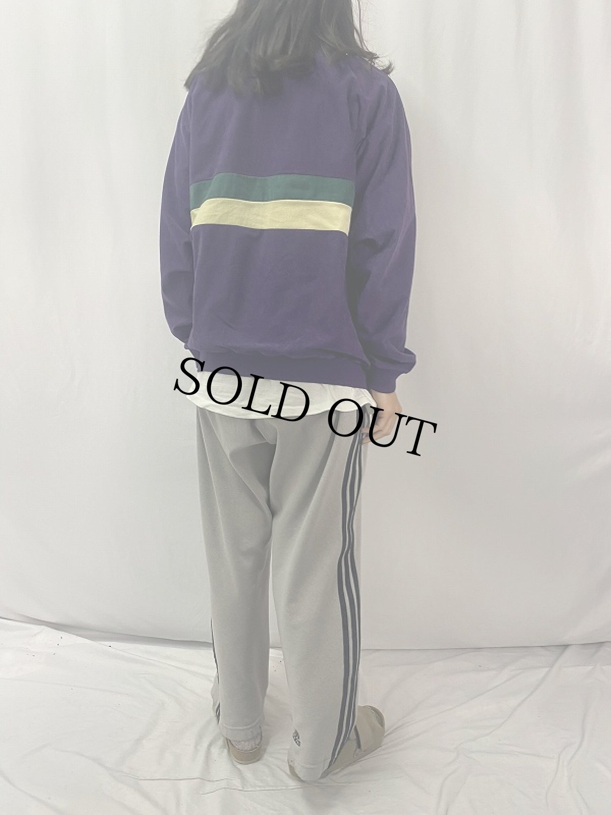 画像4: 80's TERINDA FRANCE製 切り替えデザイン ベロアジップジャージ  (4)