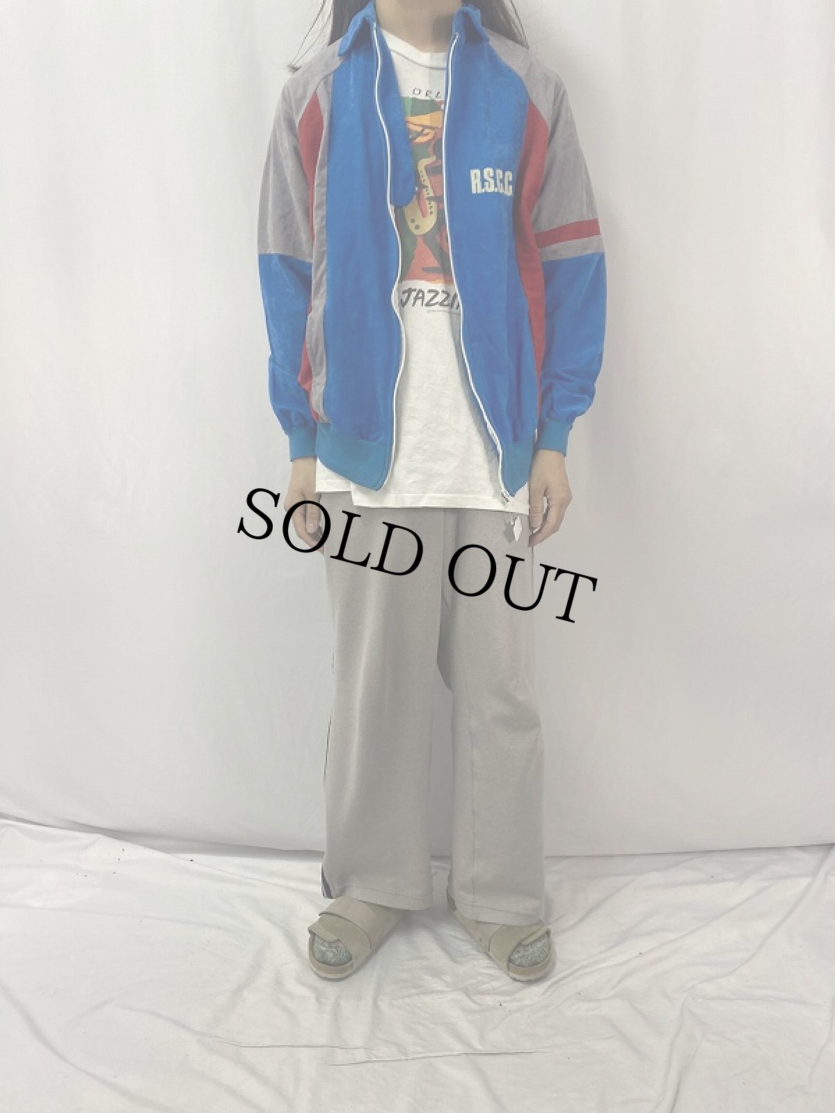 画像2: 70〜80's CAPAO FRANCE製 切り替えデザイン ジップジャージ  (2)