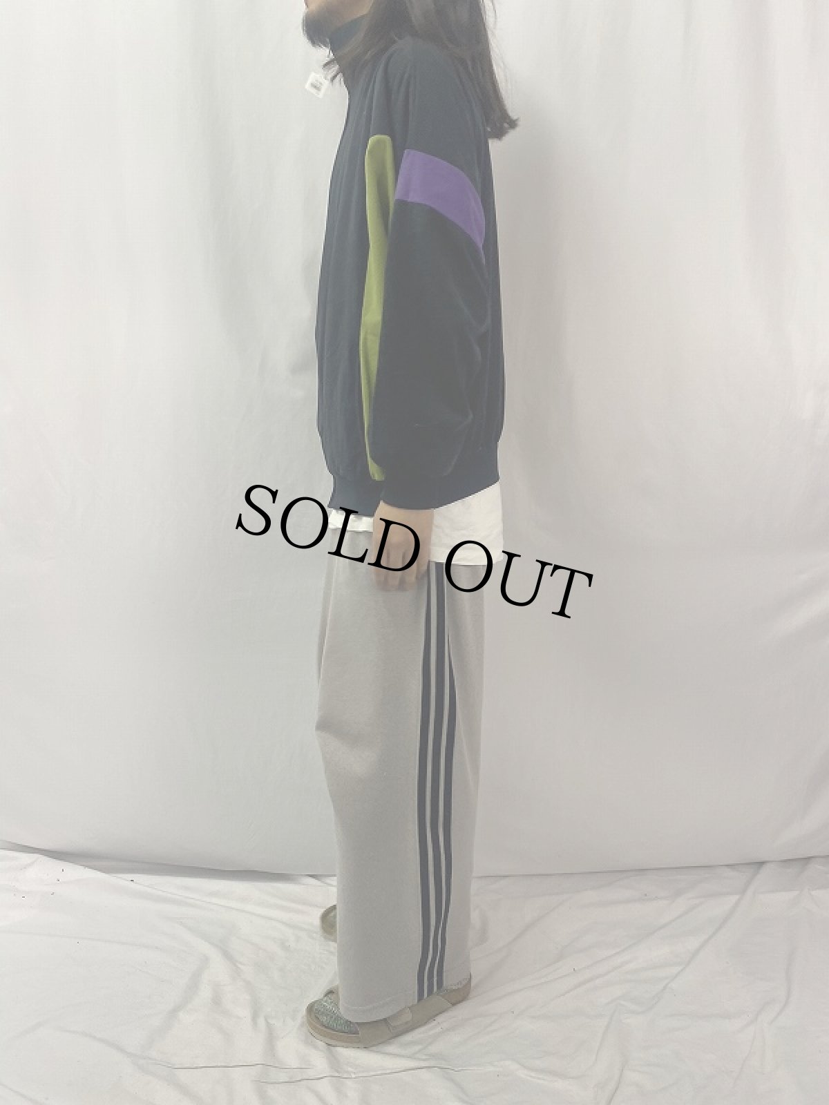 画像3: 70〜80's 切り替えデザイン ベロアジップジャージ (3)