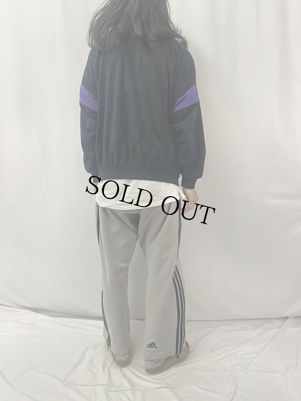 画像4: 70〜80's 切り替えデザイン ベロアジップジャージ (4)