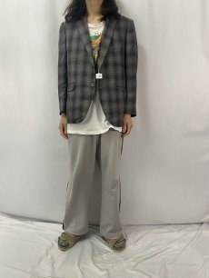 画像2: 70's EAGLE CLOTHES オンブレーチェック柄 テーラードジャケット  (2)