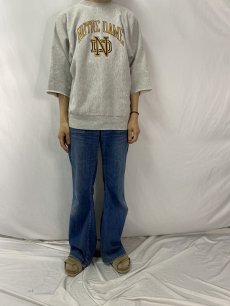 画像2: 80's Champion REVERSE WEAVE USA製 トリコタグ "NOTRE DAME" カットオフスウェット XL (2)