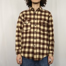 画像2: 60's Woolrich ブロックチェック柄 ウールシャツ SIZE16 (2)