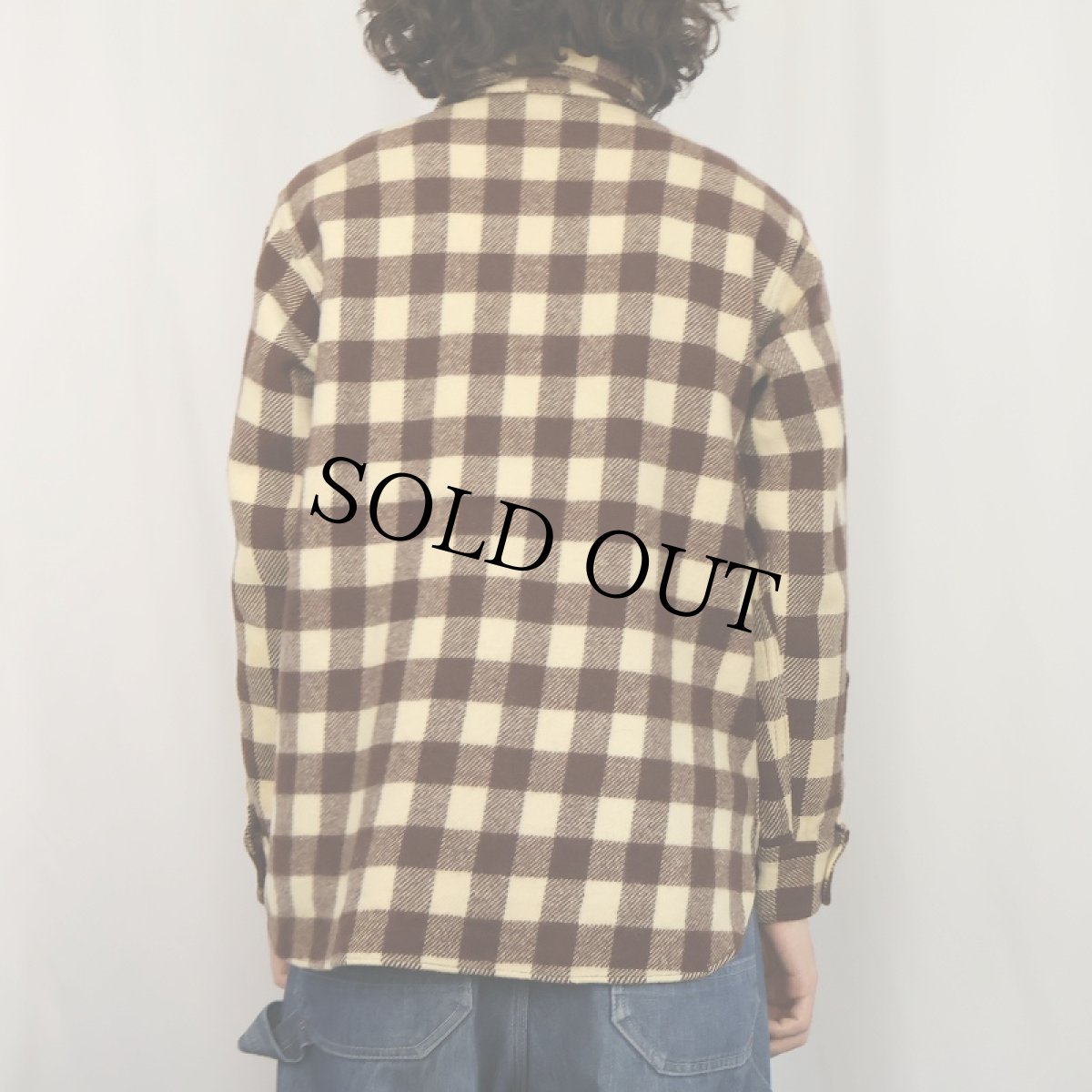 画像3: 60's Woolrich ブロックチェック柄 ウールシャツ SIZE16 (3)