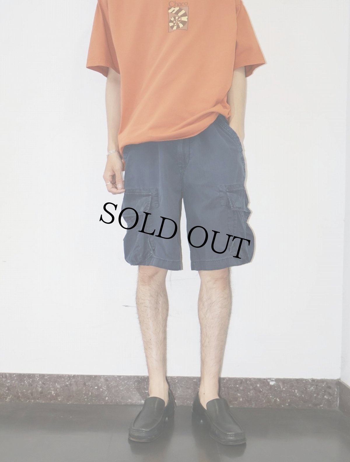 画像2: POLO Ralph Lauren HBT コットンカーゴパンツ NAVY W35 (2)