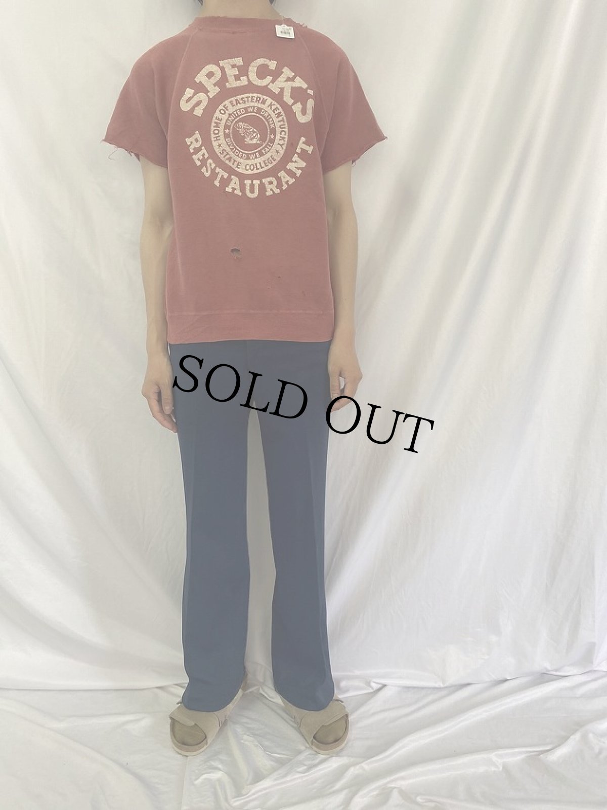 画像2: 60's SPECK'S RESTAURANT カットオフ ラグランスウェット (2)