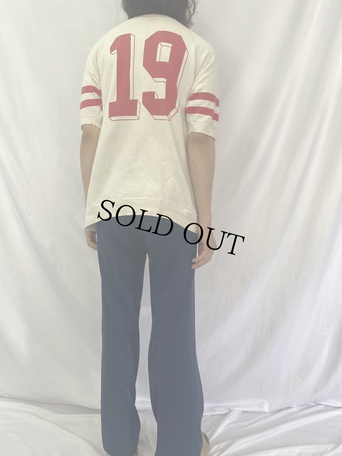 画像4: 60〜70's "19" ナンバリング ラグランスウェット (4)