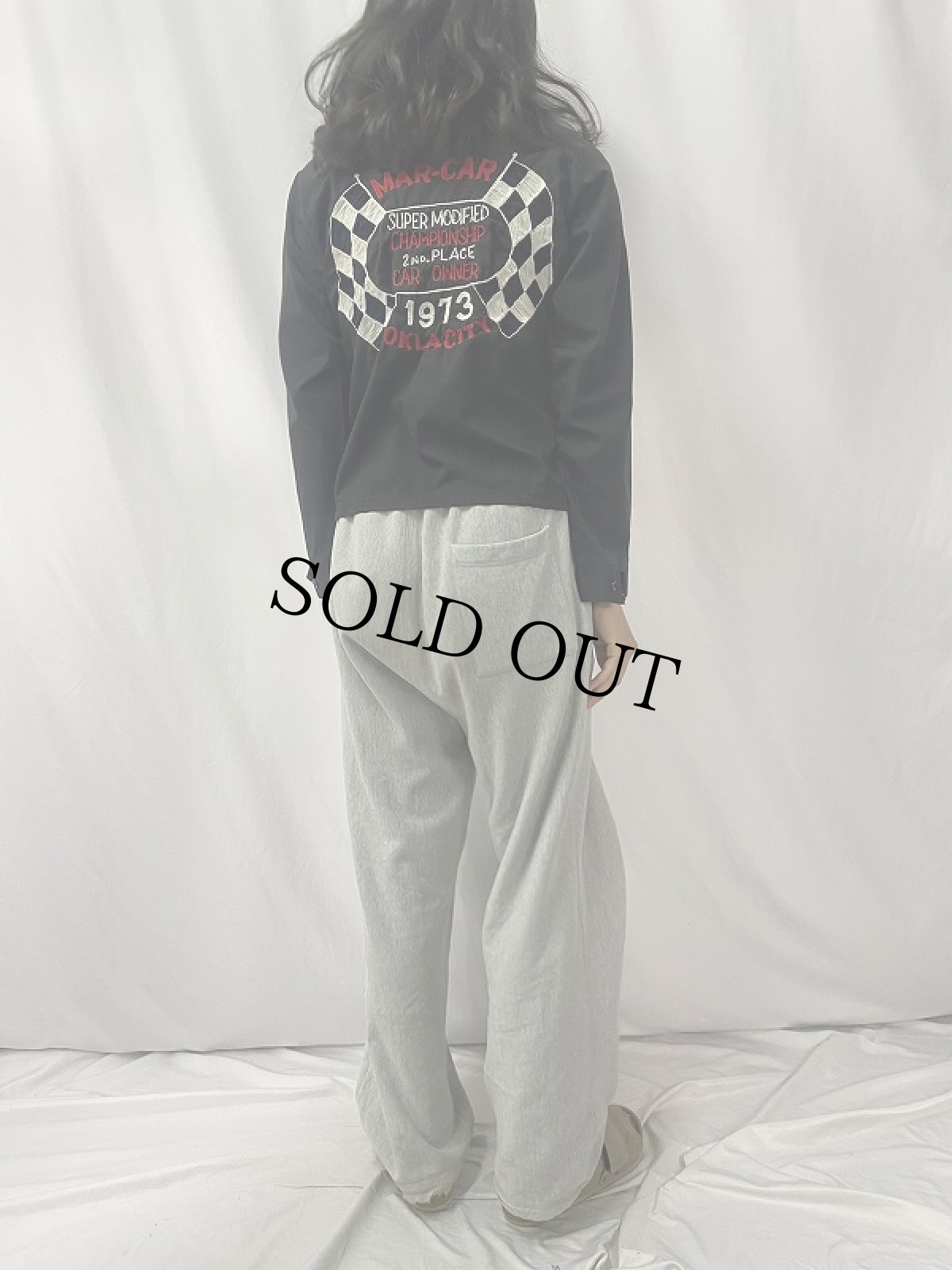 画像4: 60's Mule Skin "MAR-CAR" チェーン刺繍 スイングトップ M (4)