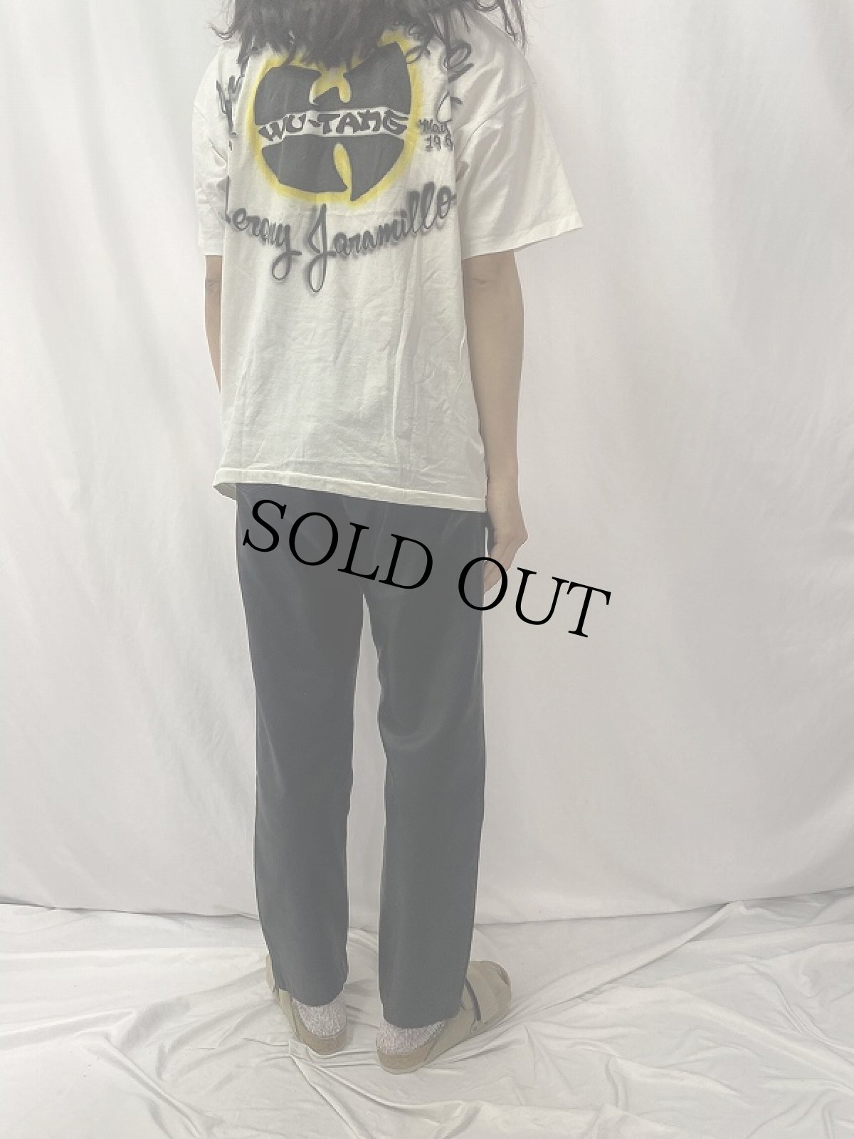 画像4: テーパード レザーパンツ W31 BLACK (4)