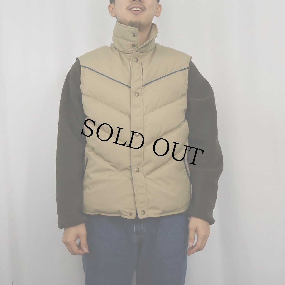 画像2: 80's Woolrich ウエスタンデザイン ダウンベスト (2)