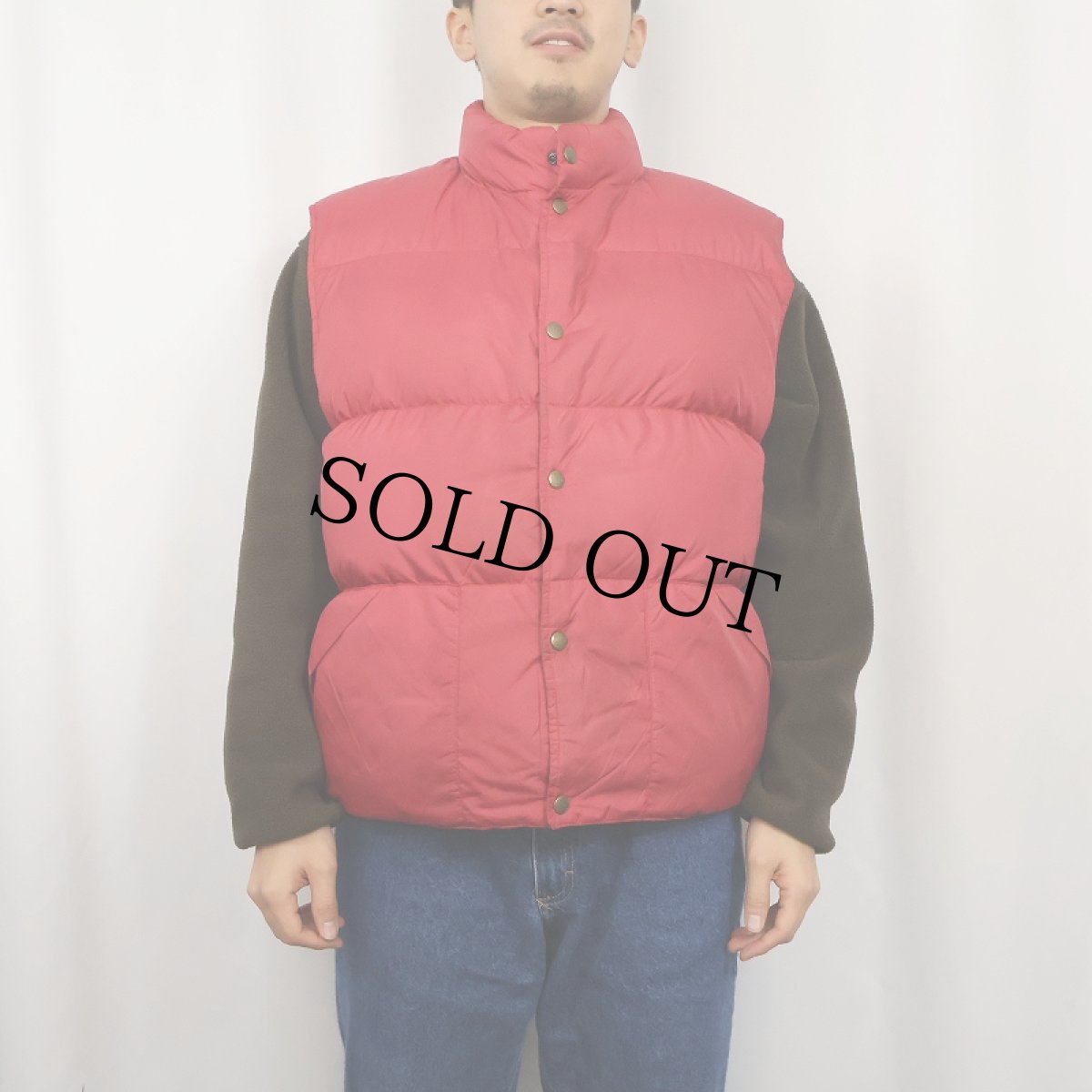 画像2: 80's L.L.Bean ナイロンダウンベスト L (2)