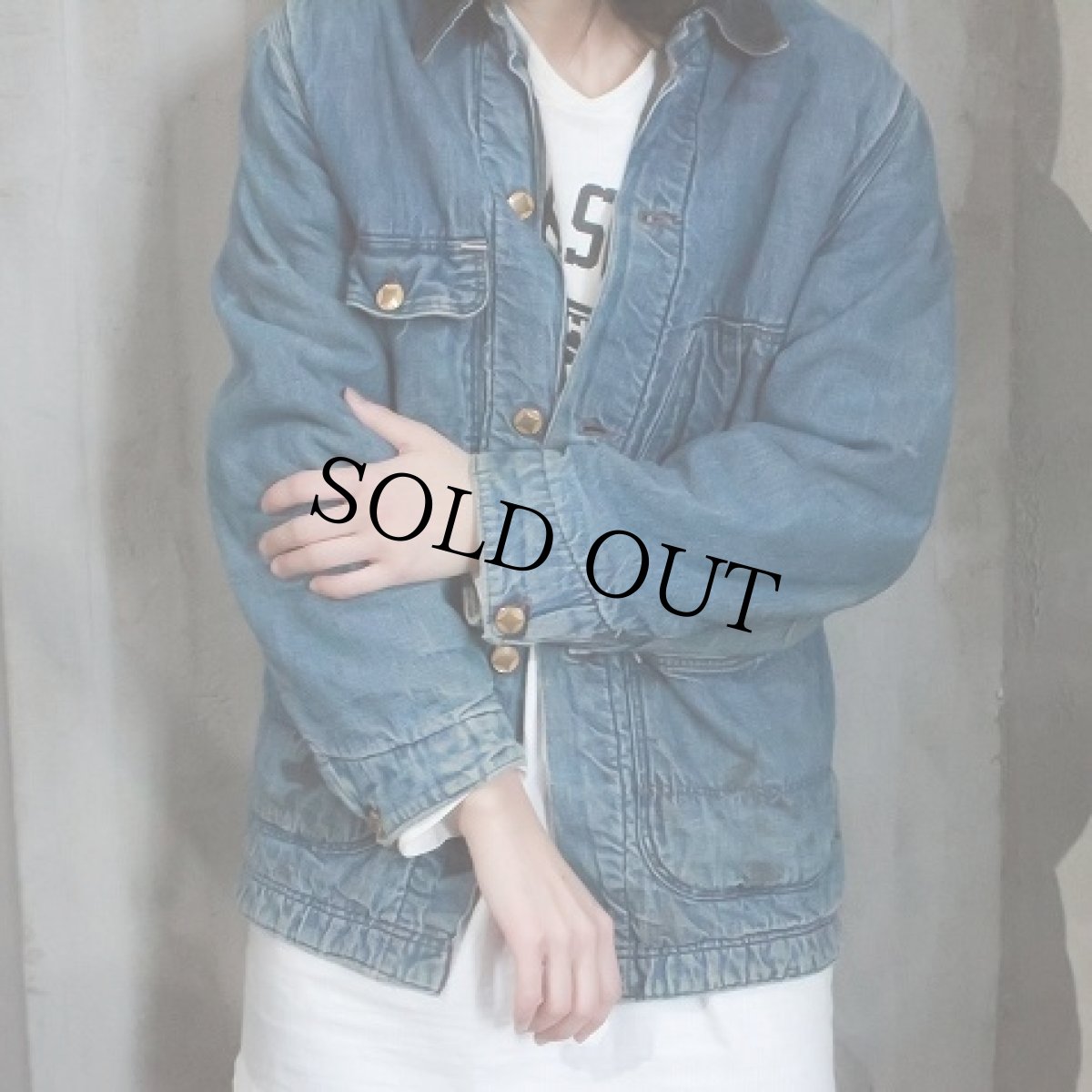 画像2: 60's STOREBRAND ブランケットライナー デニムカバーオール (2)