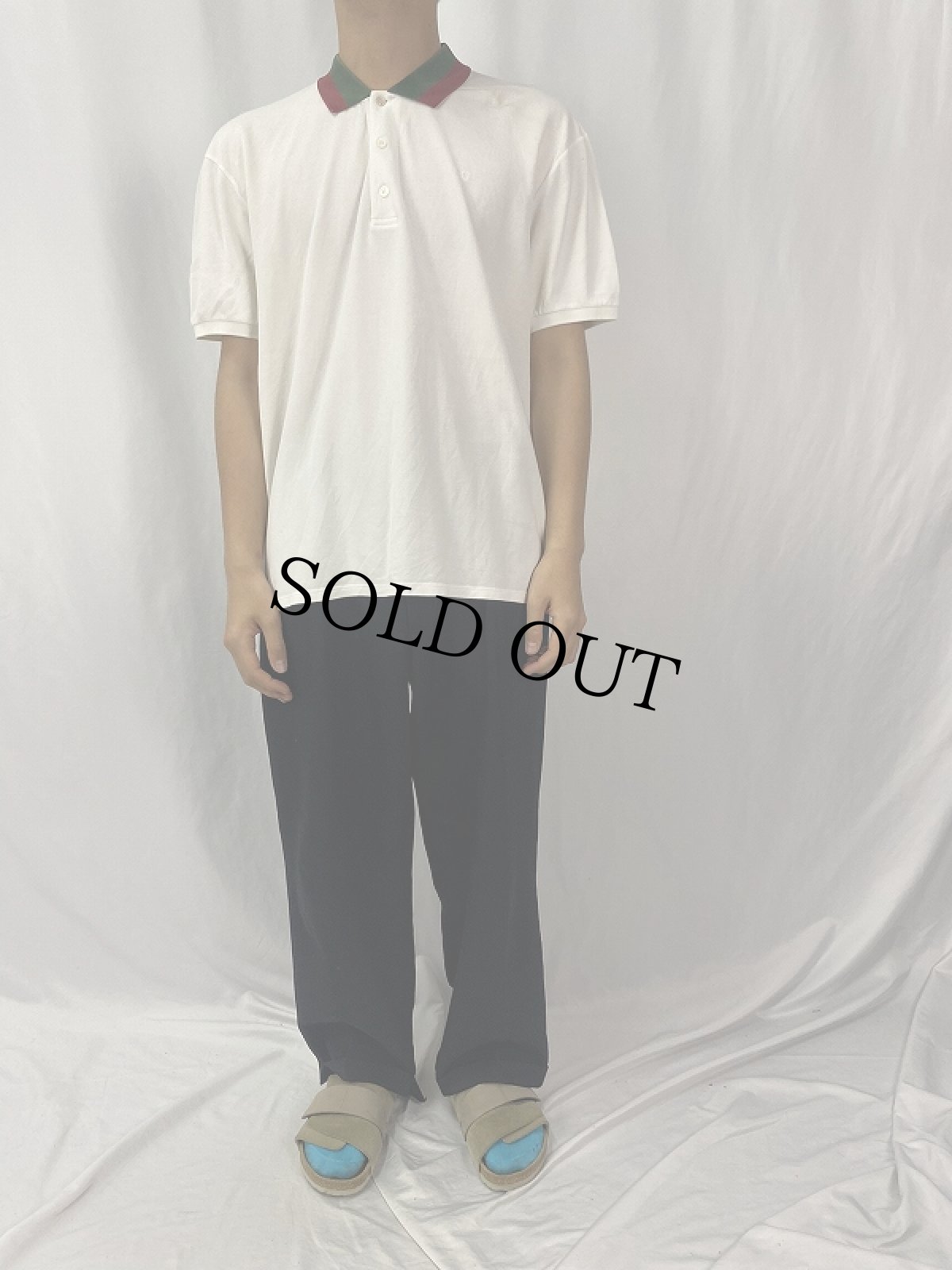 画像2: GUCCI ITALY製 ロゴ刺繍 ポロシャツ XXXL (2)