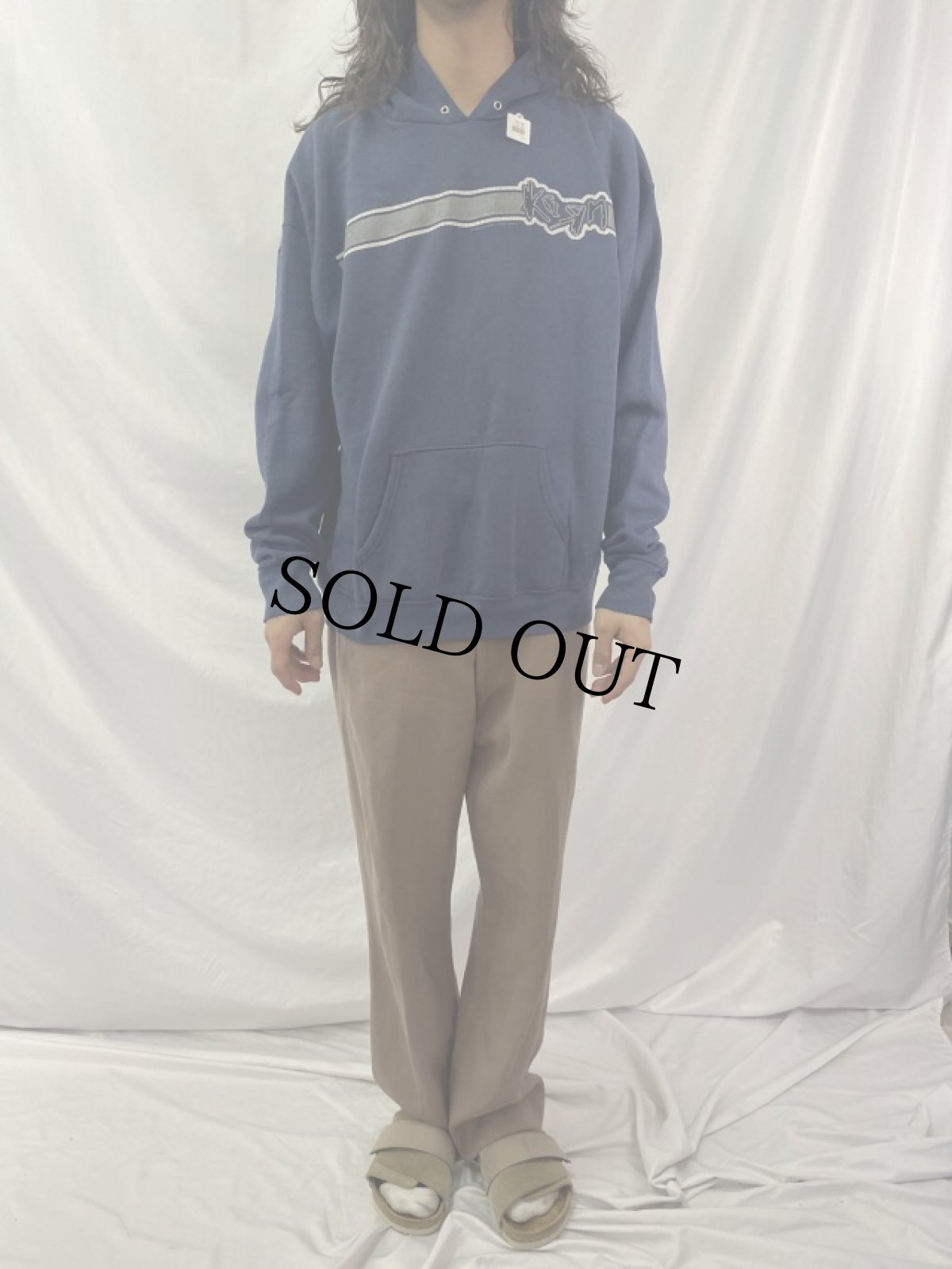 画像2: 90's Korn メタルバンドスウェットフーディー (2)