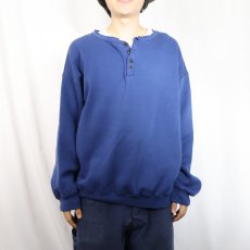 画像2: 90's TULTEX USA製 ヘンリーネック 無地スウェット XL  (2)