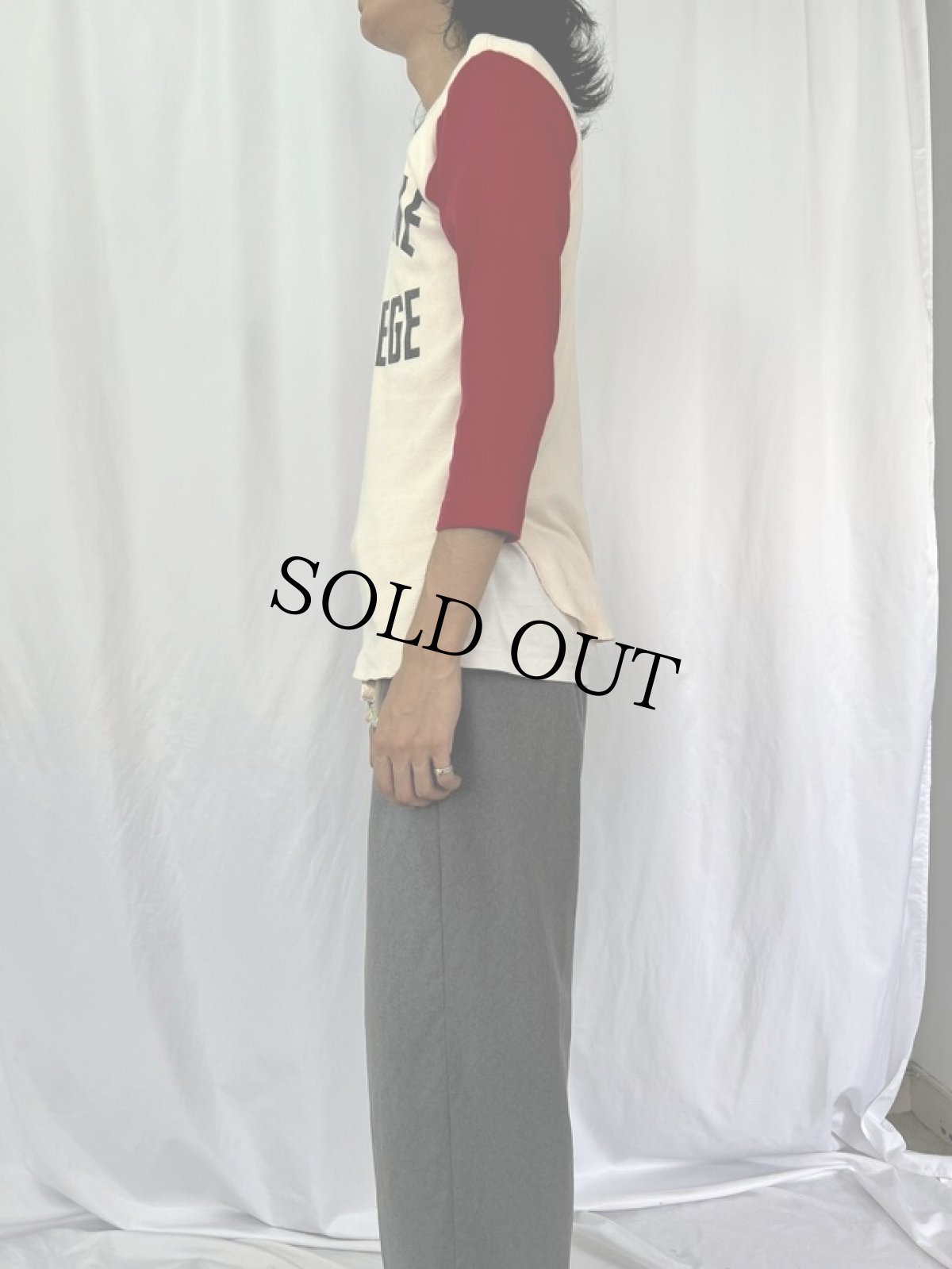 画像3: 70's Champion バータグ USA製 "HIGHLINE COLLEGE" ロンT M (3)