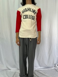 画像2: 70's Champion バータグ USA製 "HIGHLINE COLLEGE" ロンT M (2)