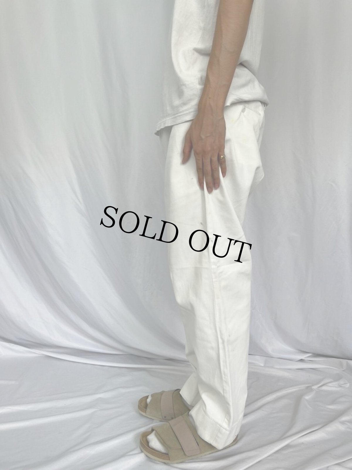 画像3: 60's Lee コットンピケワークパンツ 36 (3)