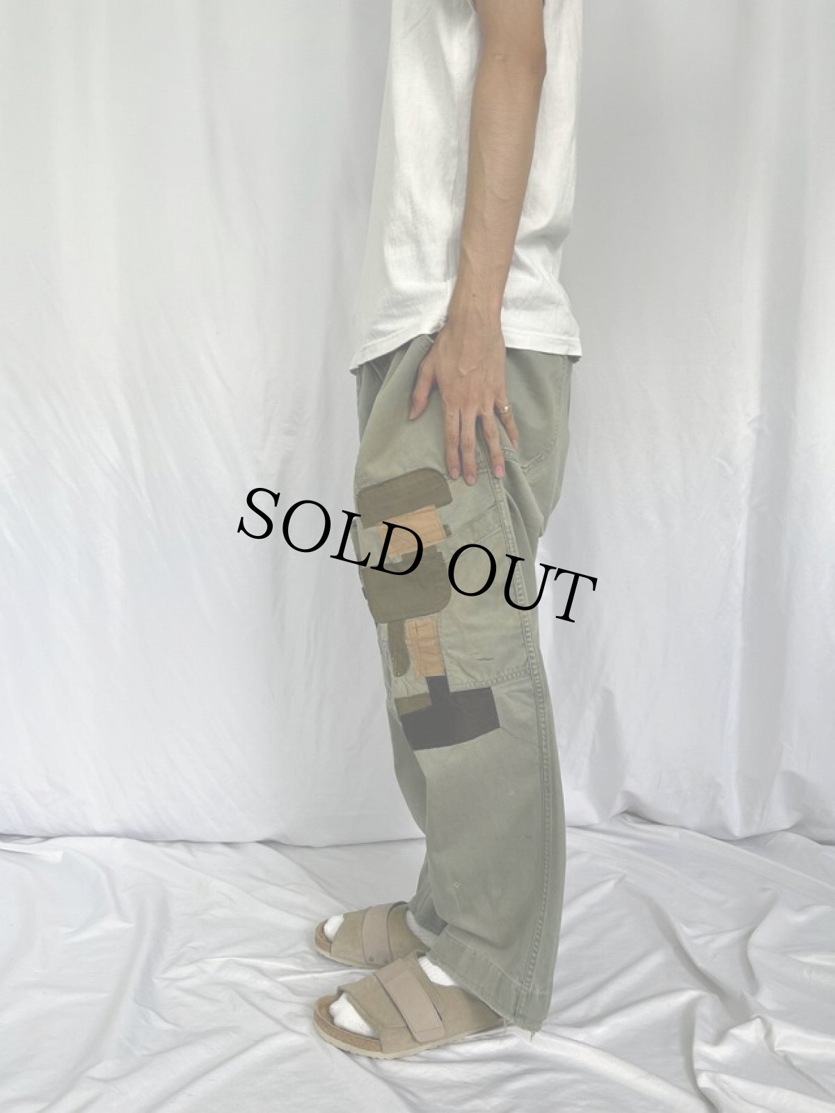 画像3: 50's U.S.AIR FORCE パッチワークリメイク ユーティリティートラウザーズ 34R (3)