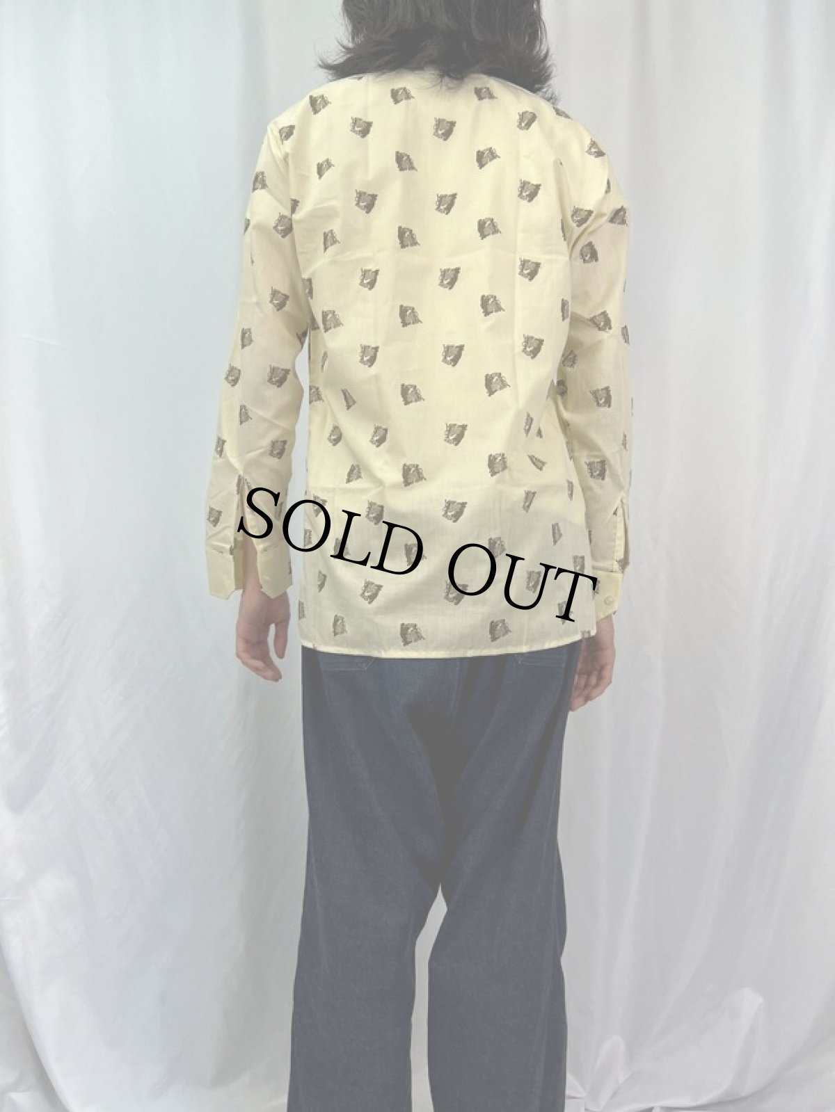 画像4: 70's Robby 総柄 シャツ DEADSTOCK (4)