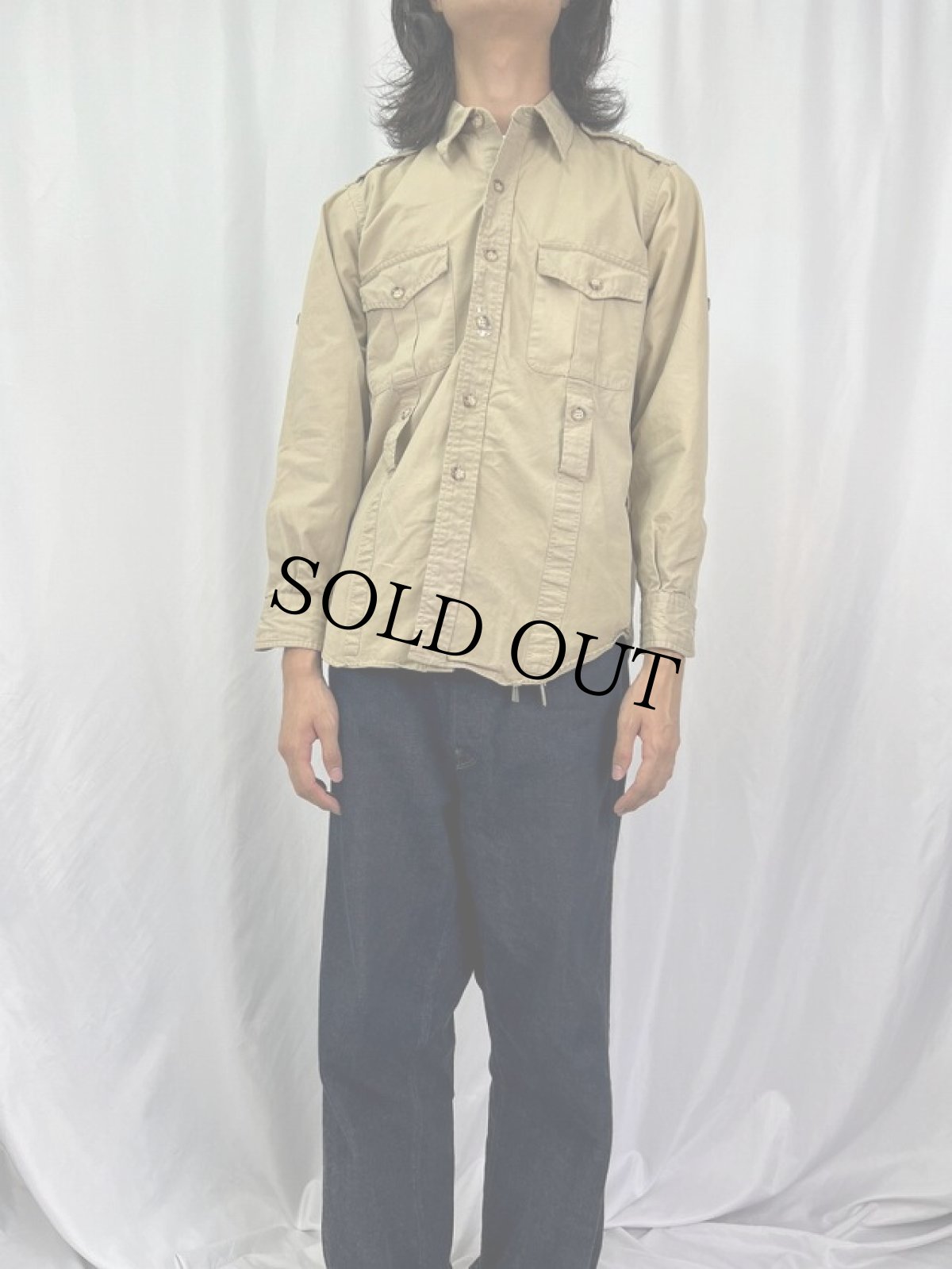 画像2: 70's ABERCROMBIE＆FITCH サファリシャツ L (2)