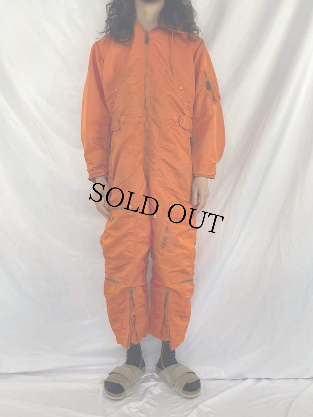 画像2: 60's U.S.AIR FORCE CWU-1/P フライトスーツ MEDIUM REGULAR (2)