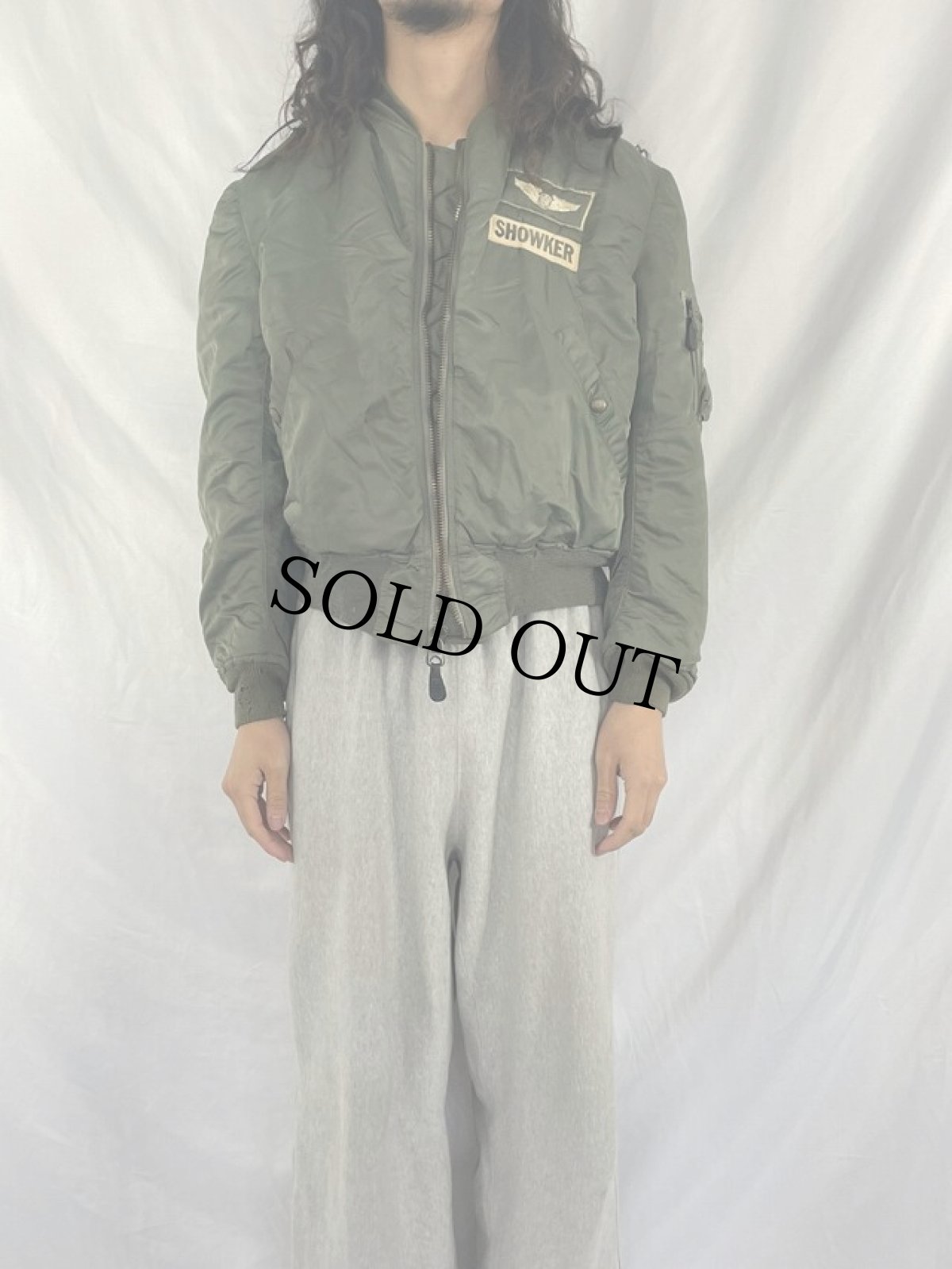 画像2: 〜60's U.S.AIR FORCE MA-1 Flight Jacket B TYPE 初期型 MEDIUM (2)