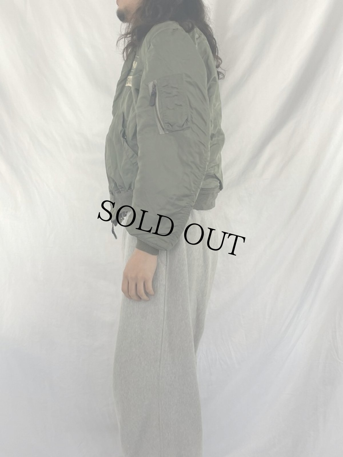 画像3: 〜60's U.S.AIR FORCE MA-1 Flight Jacket B TYPE 初期型 MEDIUM (3)