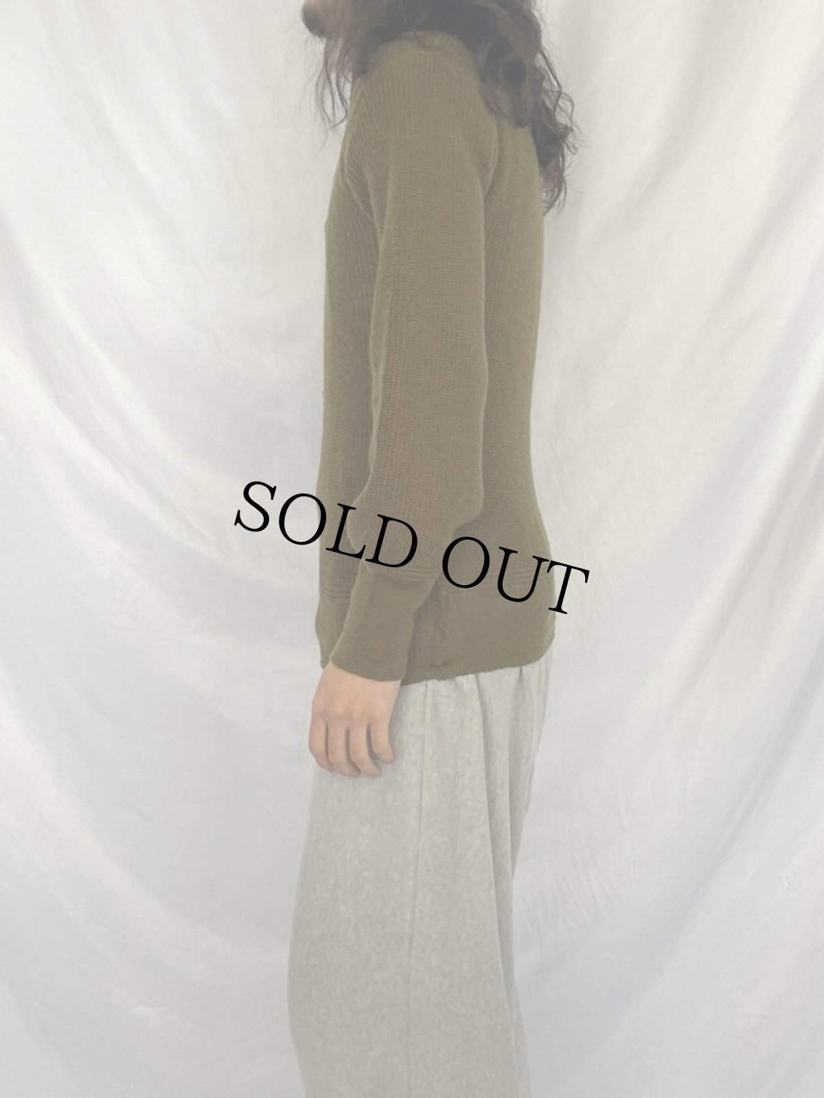 画像3: 40's U.S.ARMY ヘンリーネックセーター SMALL (3)