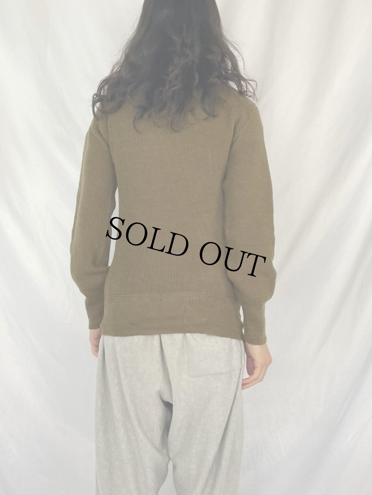 画像4: 40's U.S.ARMY ヘンリーネックセーター SMALL (4)