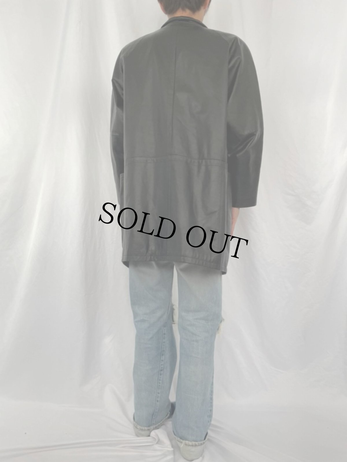 画像4: GENERAL CLOTHING COMPANY LTD レザーハーフコート M (4)