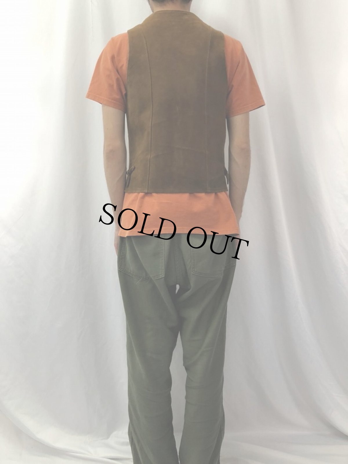 画像4: 30〜40's "ハトメジップ" ディアスキンベスト (4)