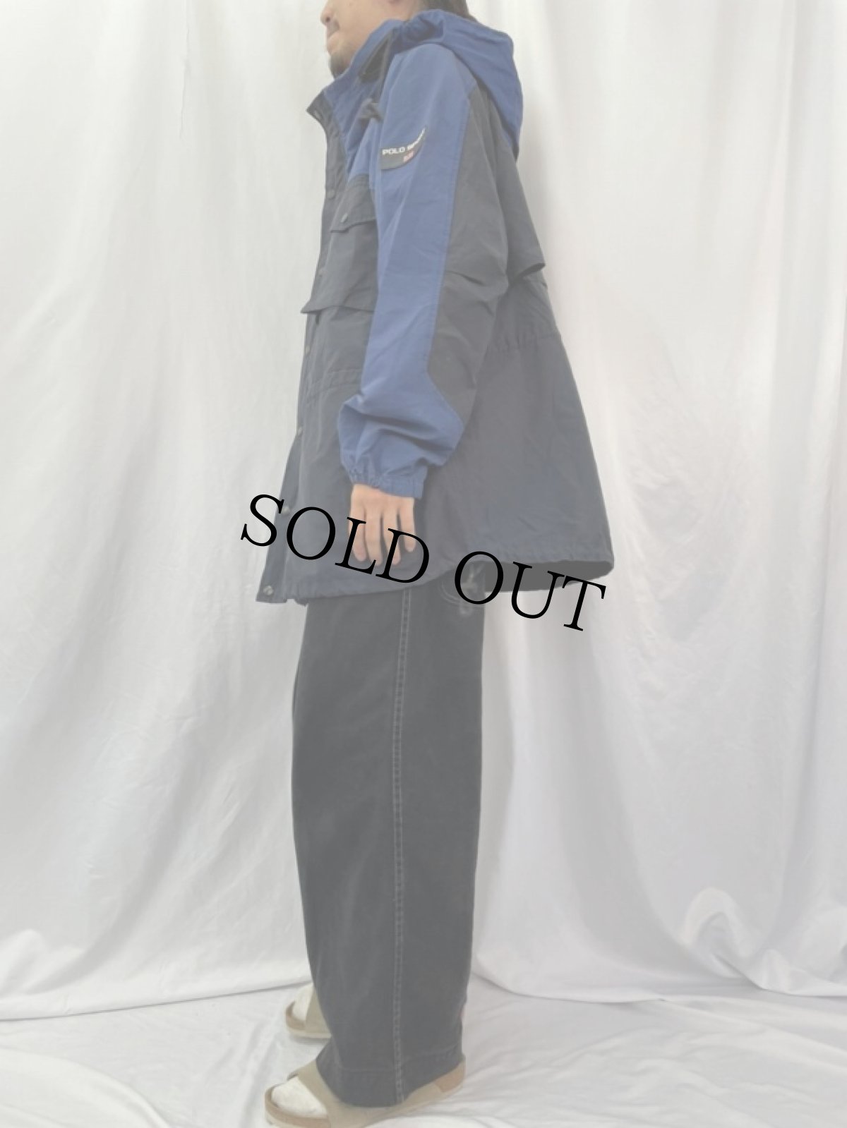 画像3: 90's POLO SPORT Ralph Lauren コットン×ナイロン マウンテンパーカ XL (3)