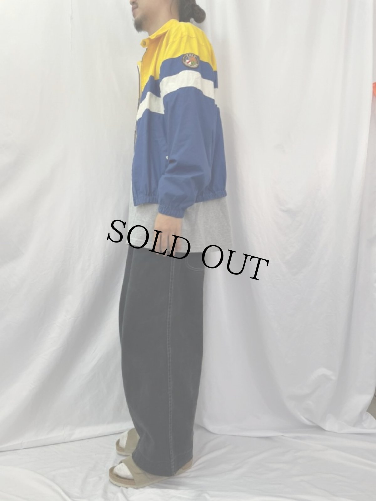 画像3: 90's POLO Ralph Lauren 切り替えデザイン クッキーパッチ付き コットンスウィングトップ L (3)