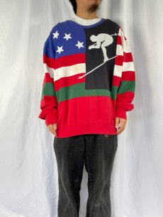 画像2: 90's POLO Ralph Lauren "SUICIDE SKI MAN" スウェット XL (2)