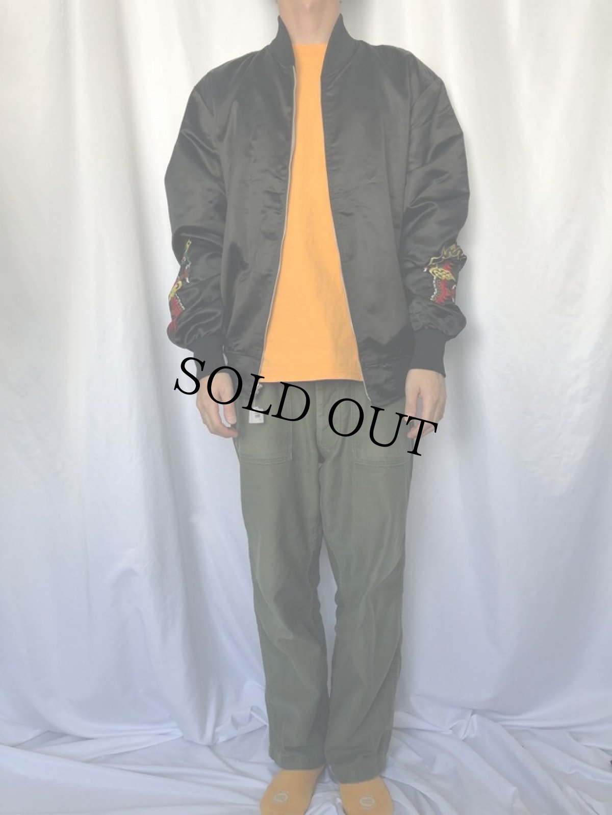 画像3: 80's SAMMY'S EMBROIDERY "GUAM U.S.A" ドラゴン刺繍 スーベニアジャケット XL (3)