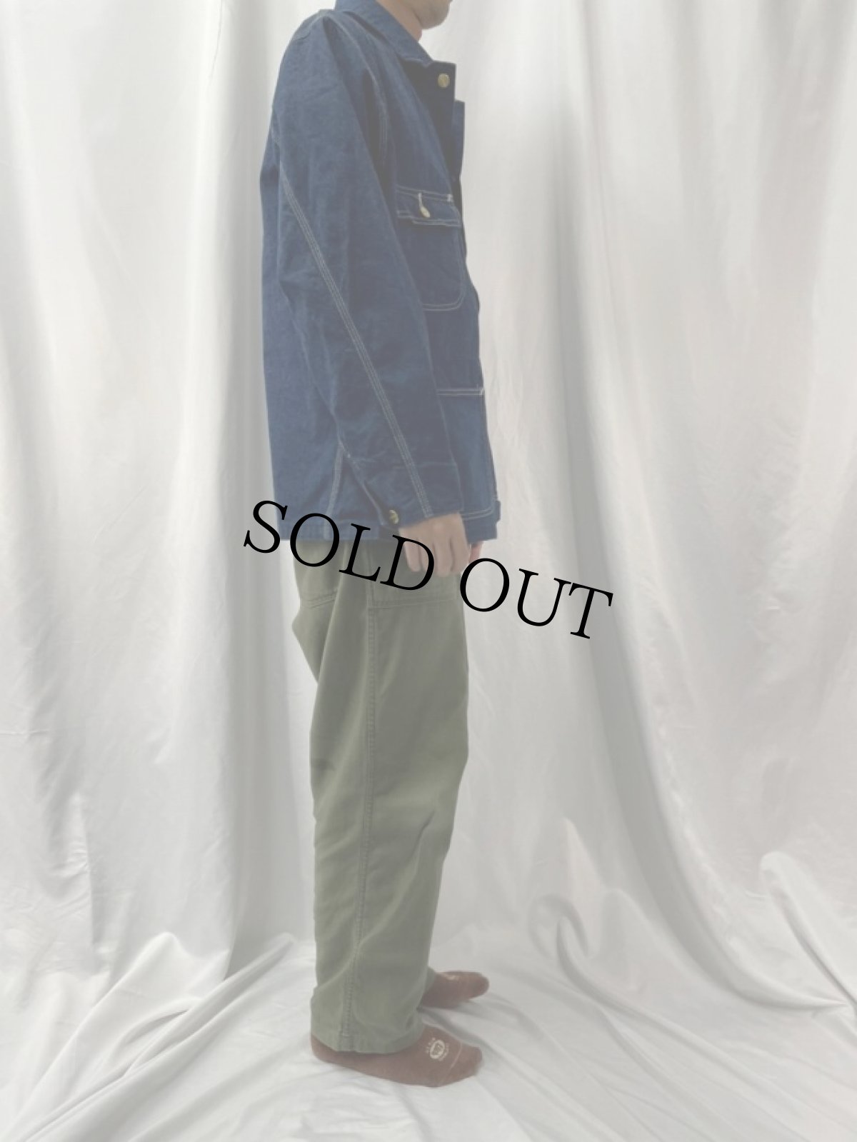 画像3: 80〜90's Carhartt USA製 デニムカバーオール 44 (3)