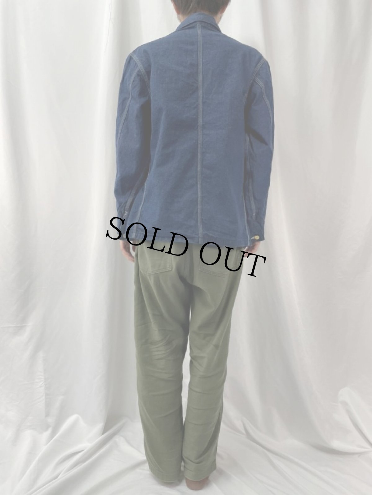 画像4: 80〜90's Carhartt USA製 デニムカバーオール 44 (4)