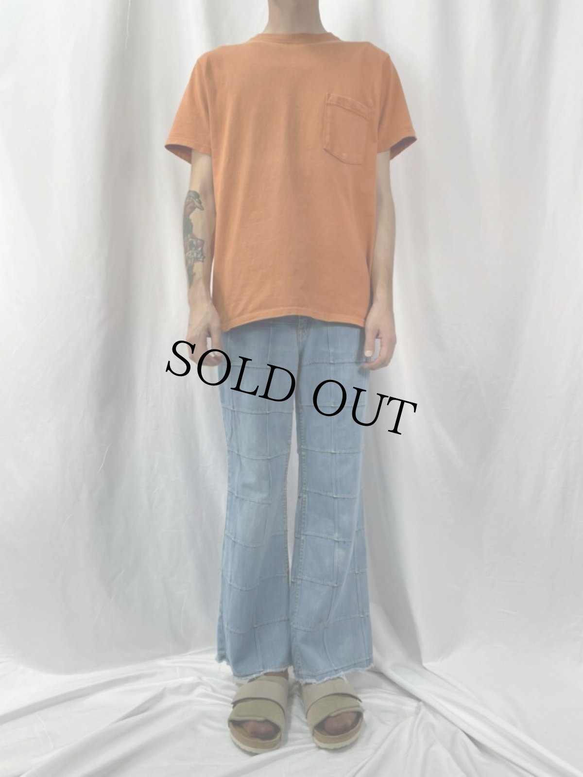 画像2: 90's HiGEAR パッチワークデニムフレアパンツ XL (2)